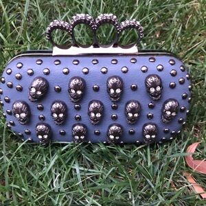 Skull rings knuckles hard case clutch ! Vintage